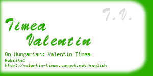 timea valentin business card