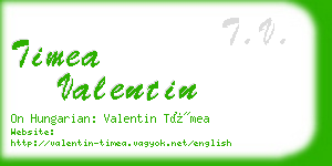 timea valentin business card